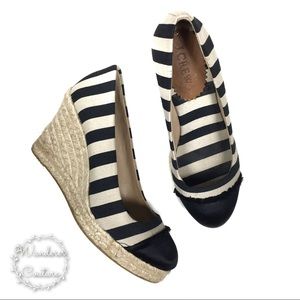 J. Crew Seville Cap Toe Espradille Wedges